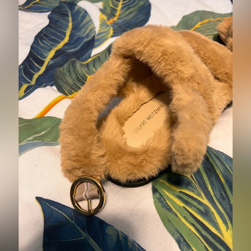NWT Stuart Weitzman fluffy shoes Size 8 - Picture 2 of 13